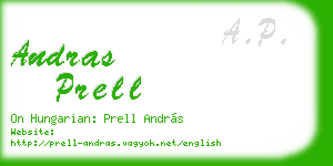 andras prell business card