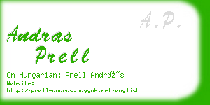 andras prell business card